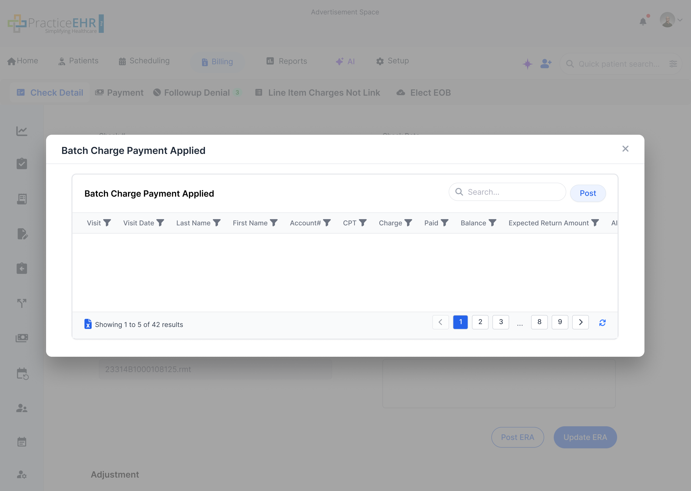 EOB Payment Posting - Post ERA